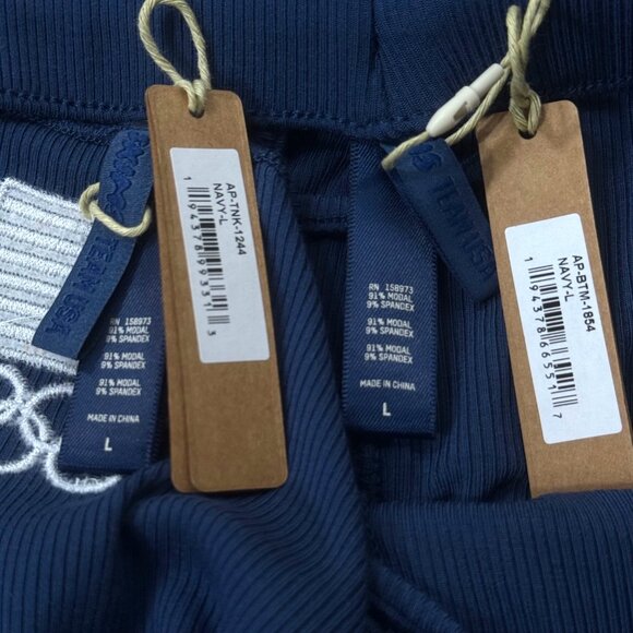 SKIMS Soft Lounge Tank Top + Pants Set Team USA Navy Large - Picture 14 of 16